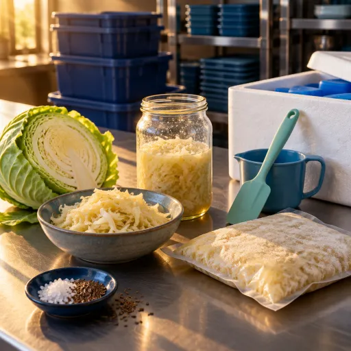 Can you freeze sauerkraut without compromising safety, texture and flavor in hotel kitchens ?